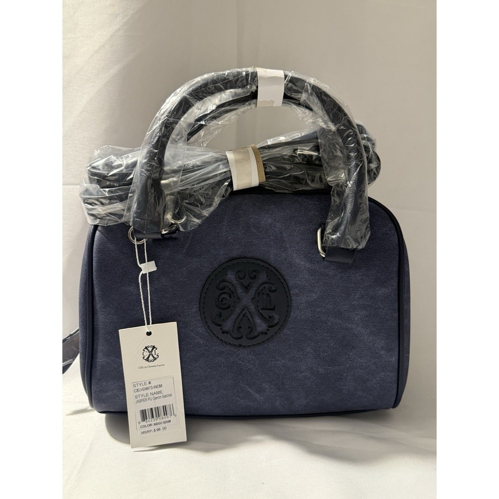 CXL Christian Lacroix Jasper Indigo Denim Satchel Bag NWT Blue